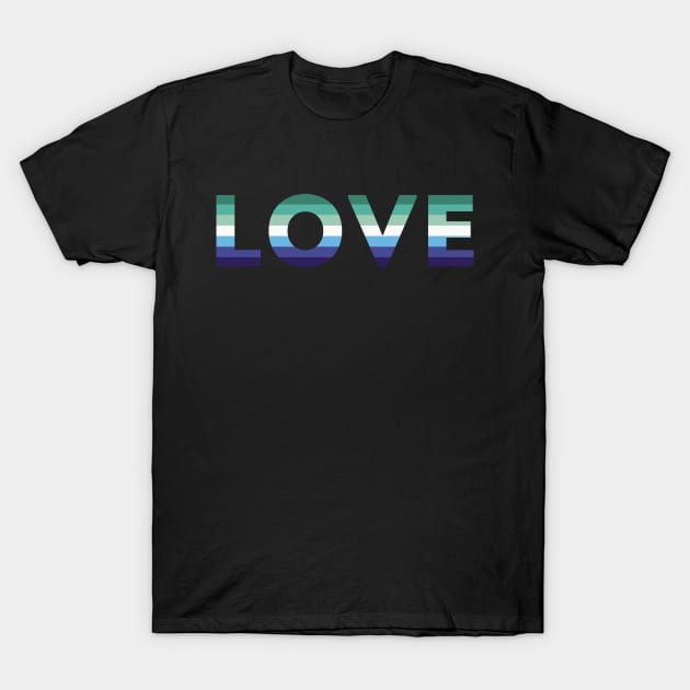 MLM Gay Man Pride Flag LOVE T-Shirt by superdupertees